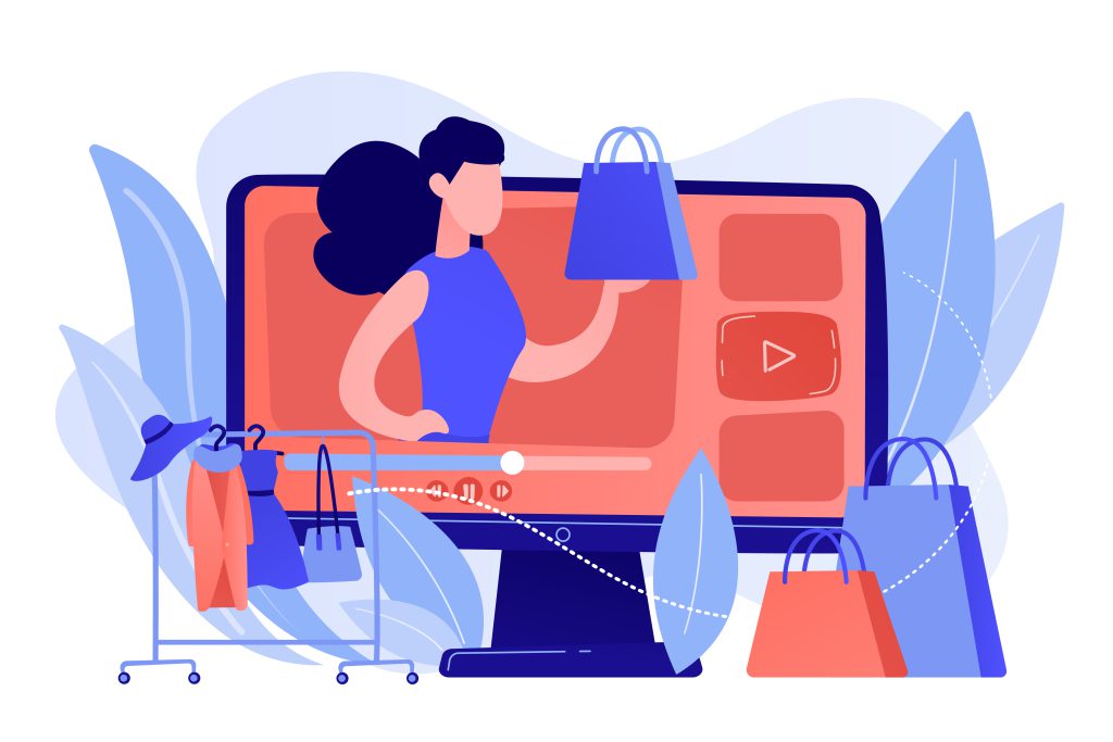 Live Commerce Illustration for AI in E-commerce blogpost