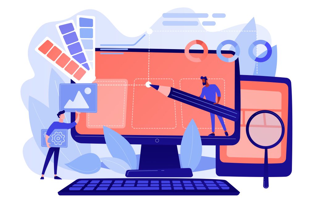 Website user interface illustration