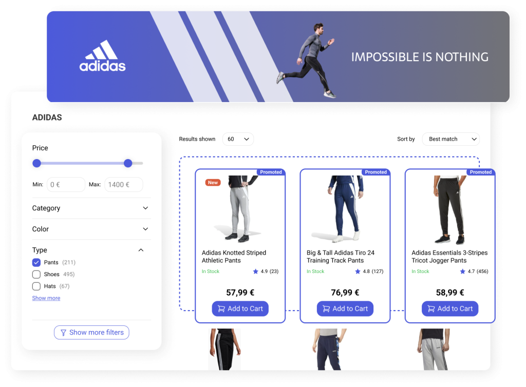 Product Listing Page - Branded Landing page example
