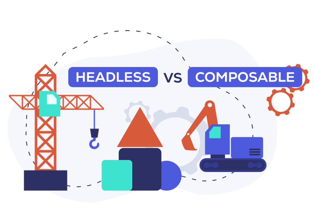 Headless vs Composable highlight image - construction machines