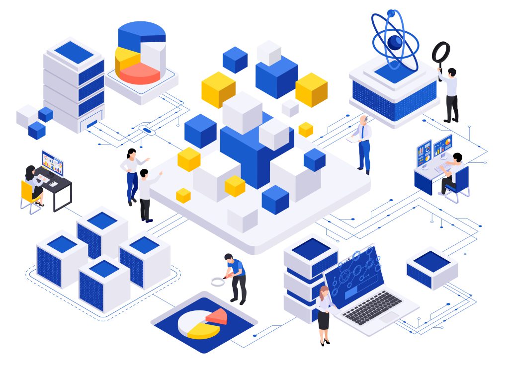 Modular software components illustration